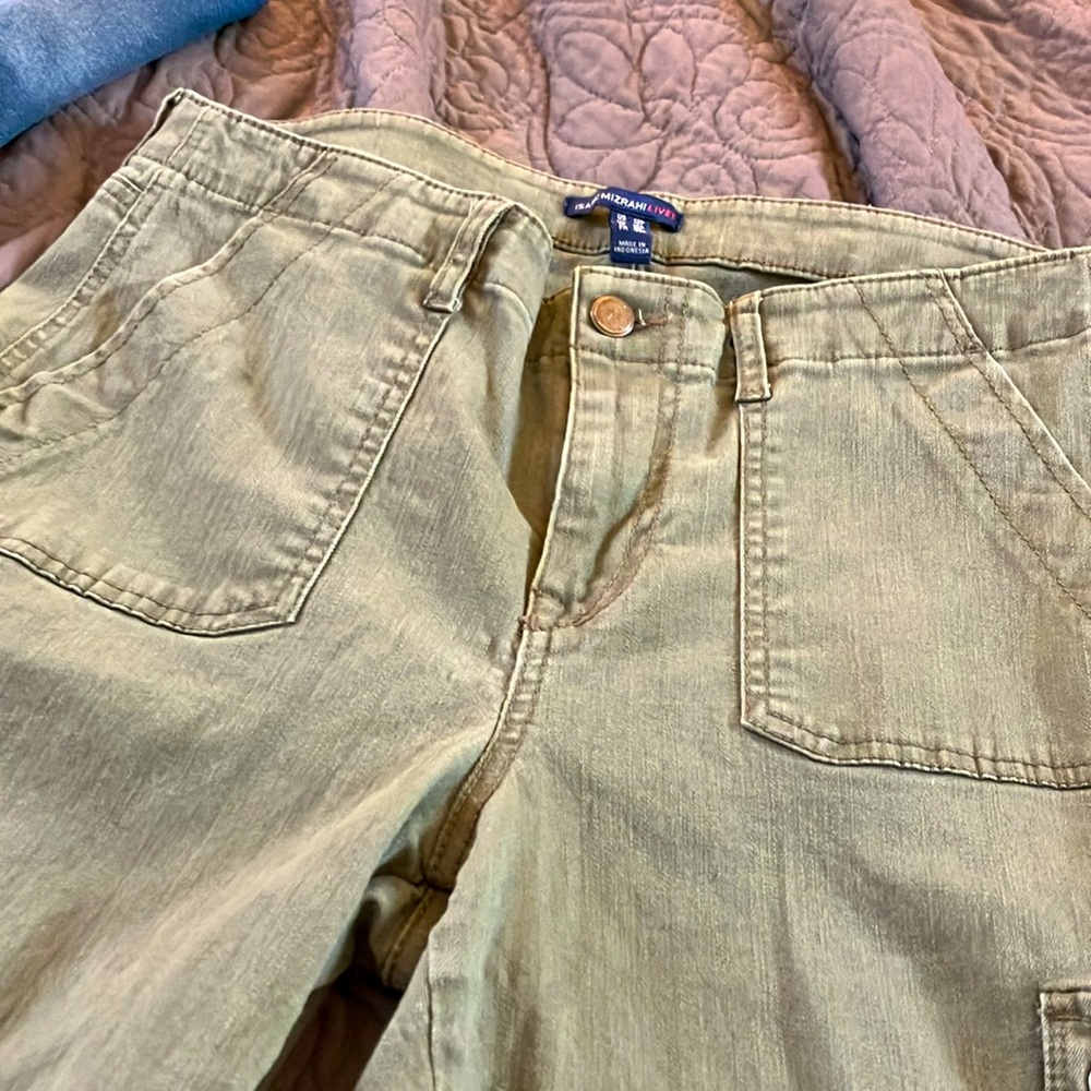 NWOT Isaac Mizrahi Live! Black Cargo Pants